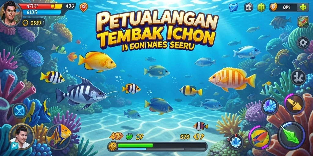 Tampilan gameplay 47F dengan aksi Tembak Ikan yang seru.