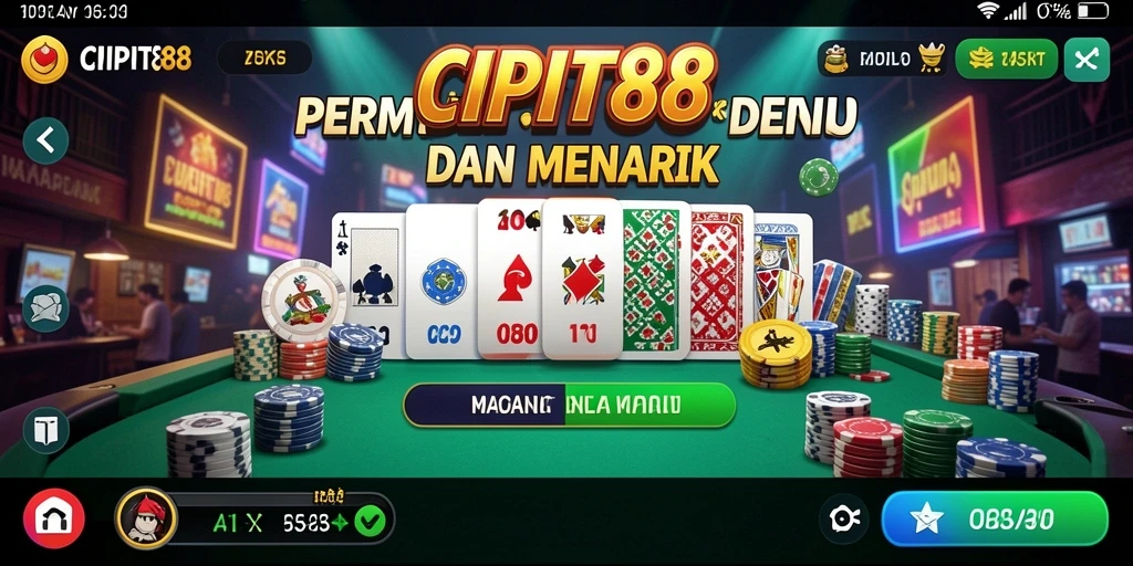 Tampilan gameplay Domino yang dinamis dan menarik di CIPIT88.