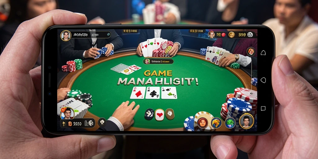 Tampilan screenshot S9S9 yang menunjukkan gameplay Poker yang mendebarkan.