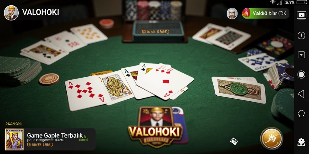 Tampilan gameplay seru dan interaktif dari VALOHOKI Gaple.